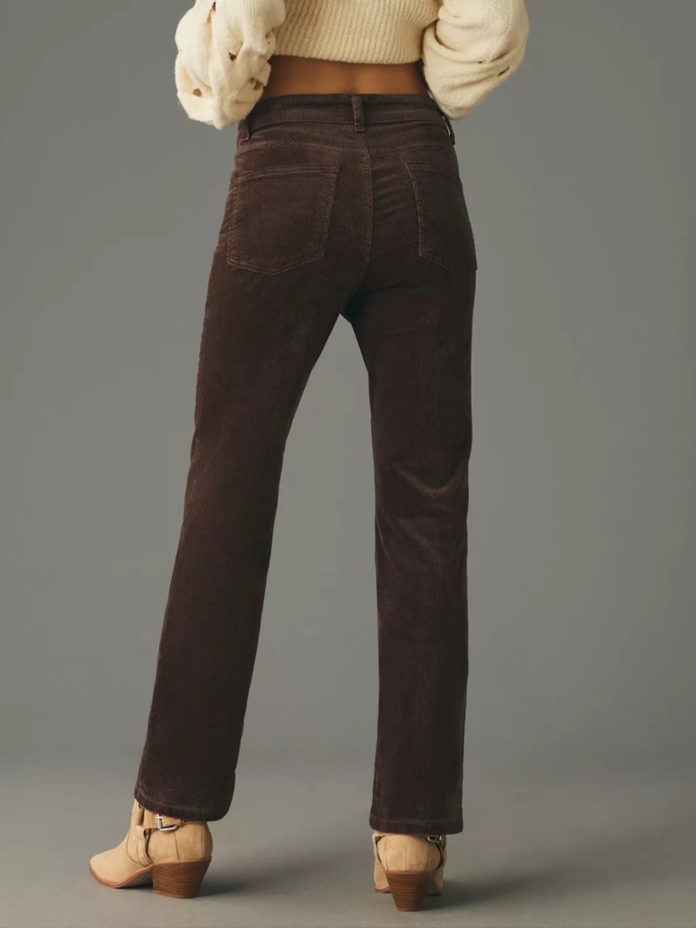 Anthropologie Pilcro The Yaya Mid-Rise Corduroy Crop Flare Jeans size 28 - Picture 2 of 10
